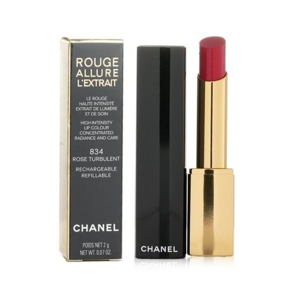 CHANEL Other - CHANEL ROUGE ALLURE L'EXTRAIT LIP COLOUR 834 Rose Turbulent LIPSTICK RED/CORAL
